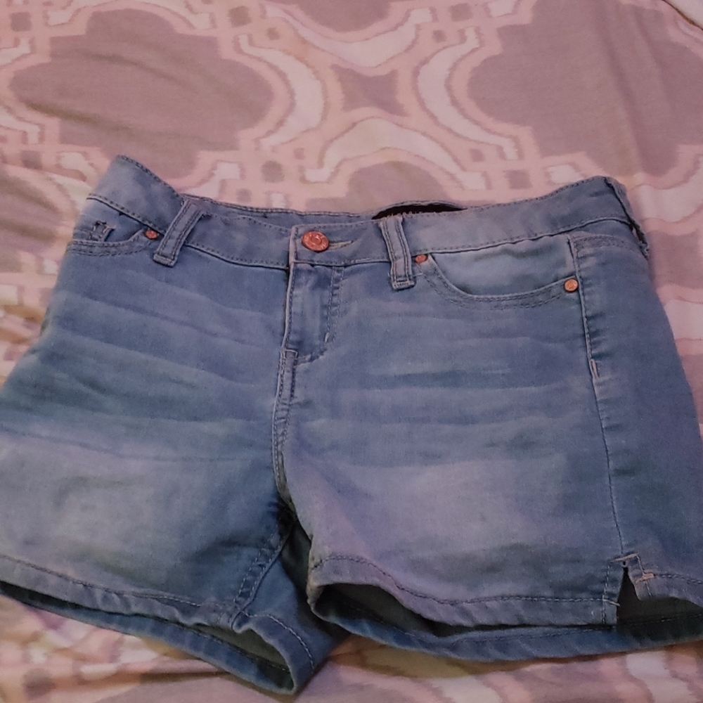Light blue jean shorts